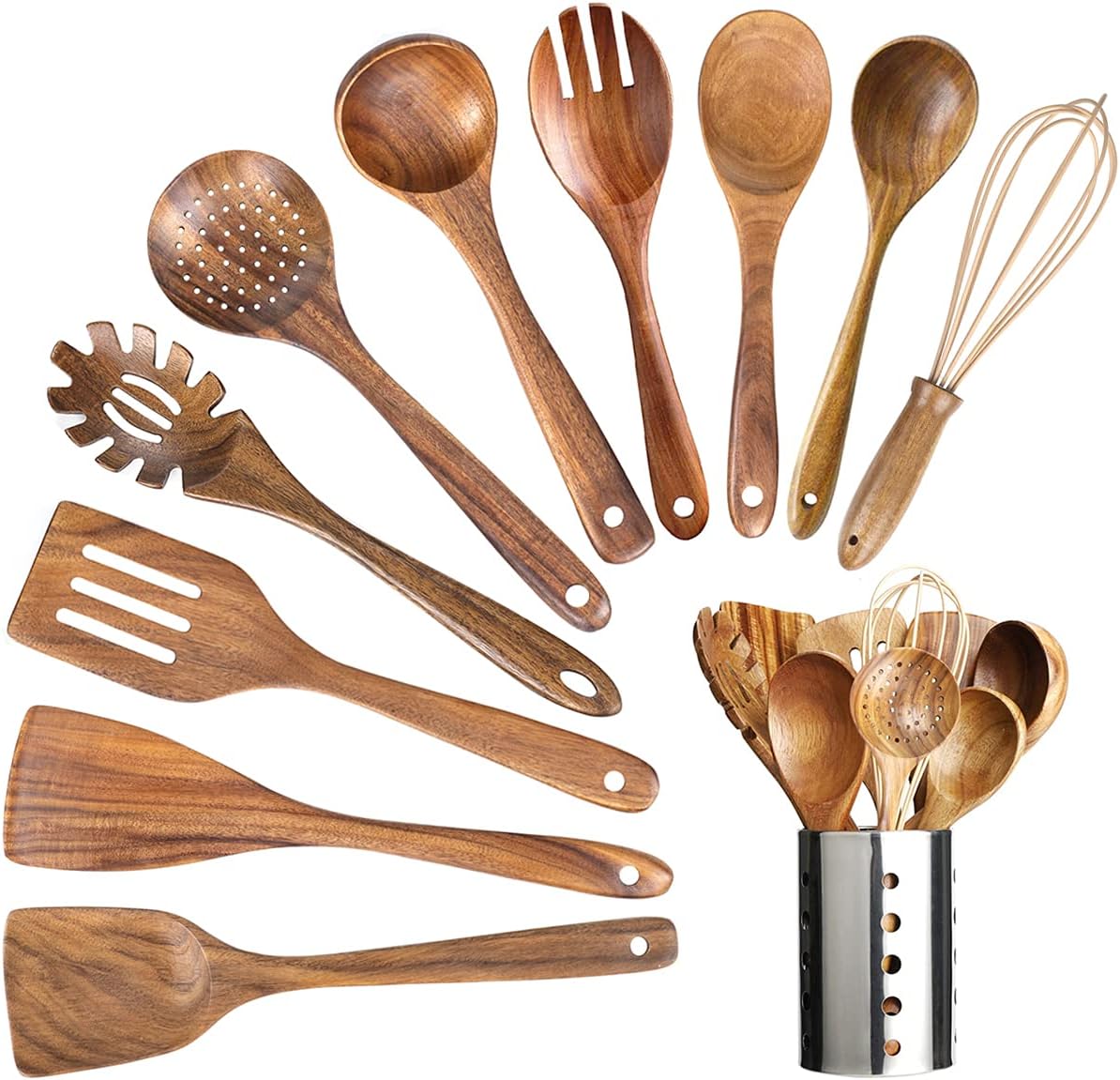 Let's Cook Natural Wooden Utensil Set