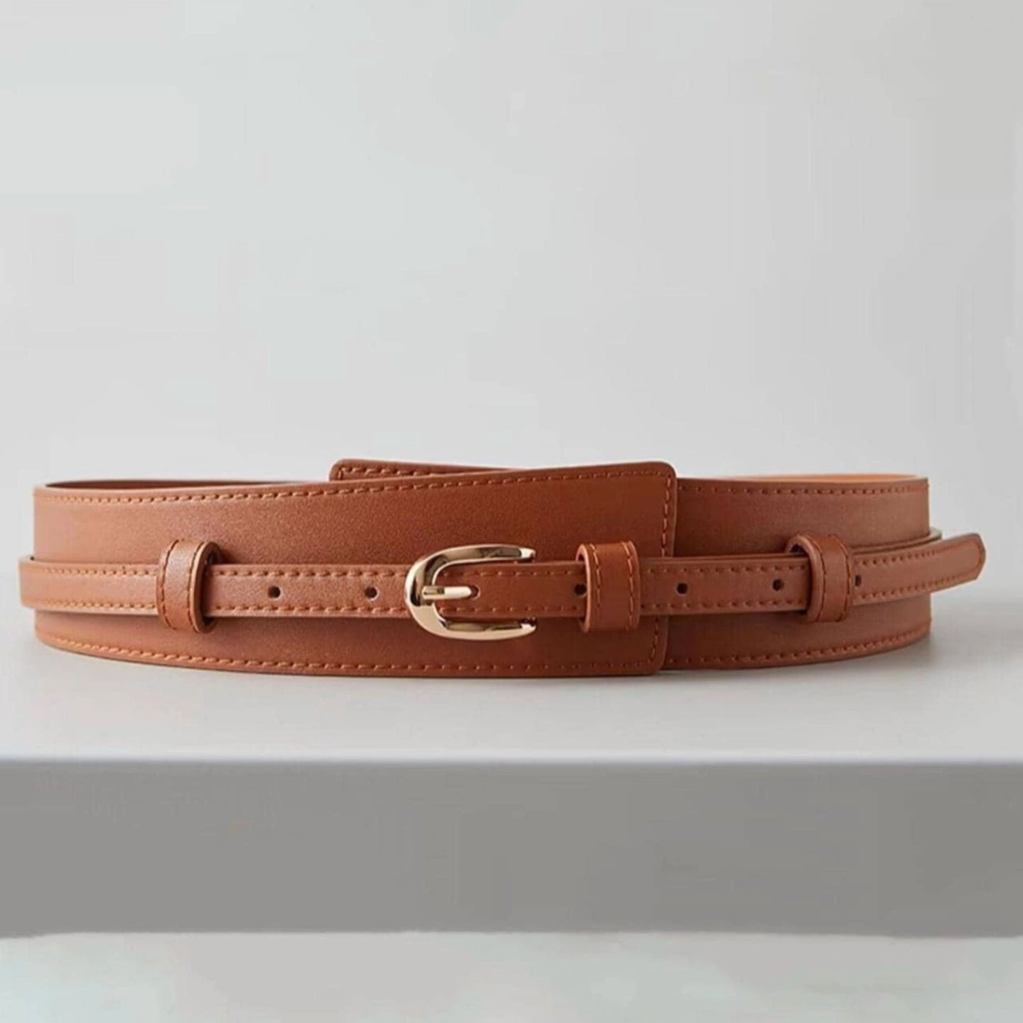 Vintage Coat Dress Belt for Women - Camel