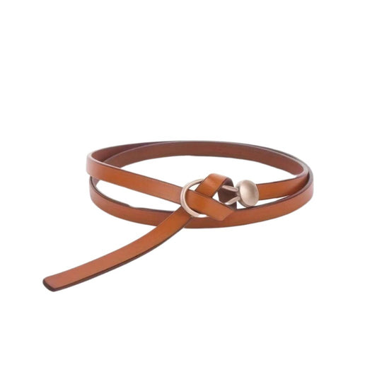 Vintage Knotted Belt for Women - Camel