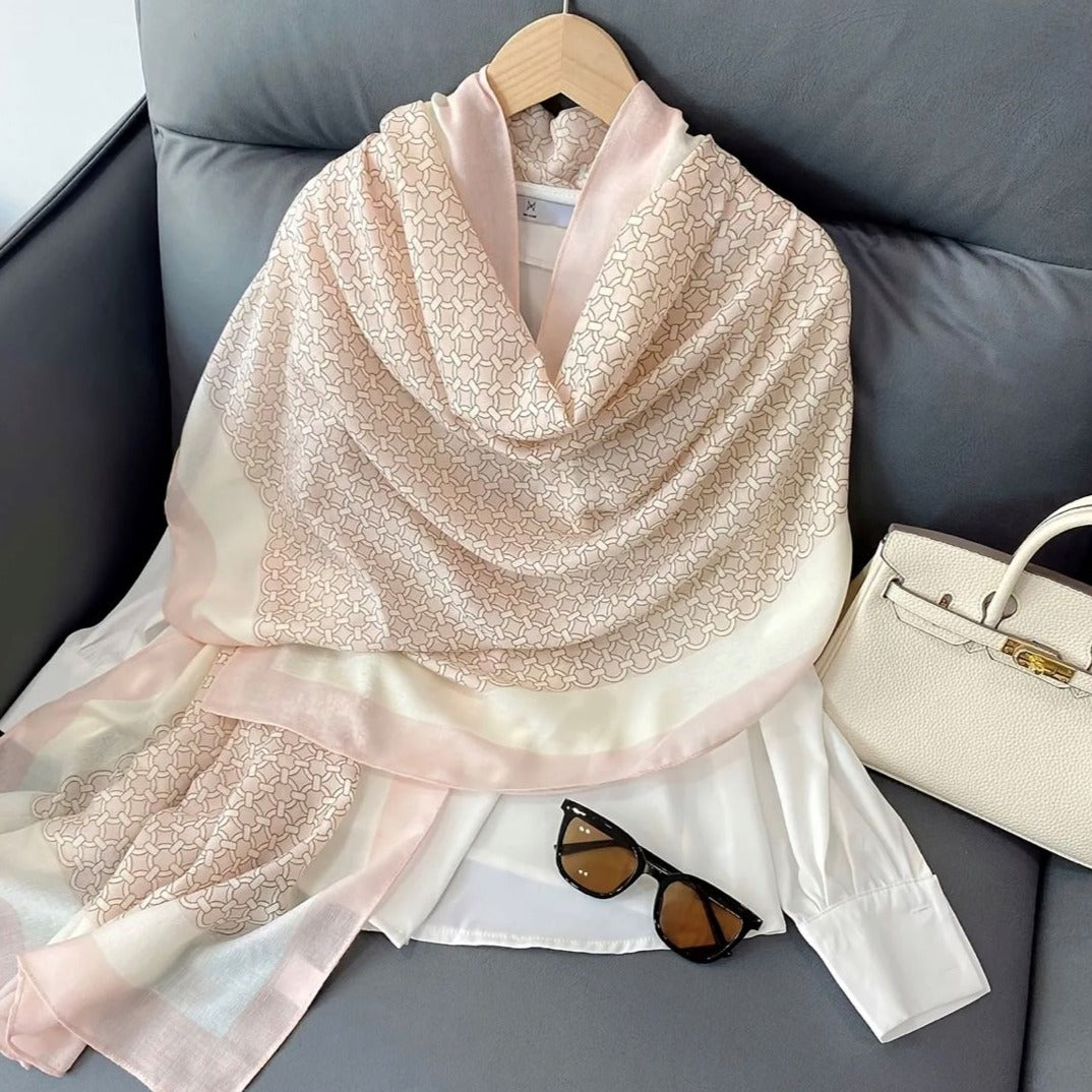 Classic Printed Shawl - Pink