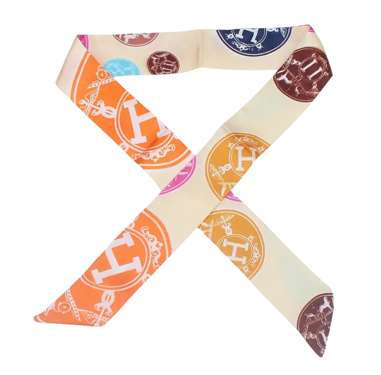 Classic H for Horses & History Printed Skinny Scarf