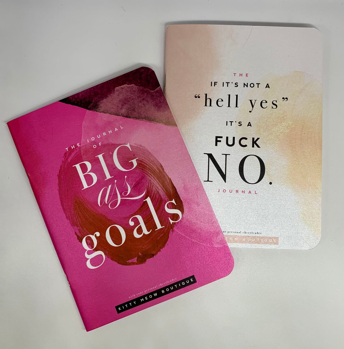 Hot Pink Notebook, BIG GOALS, Inspirational Notebook