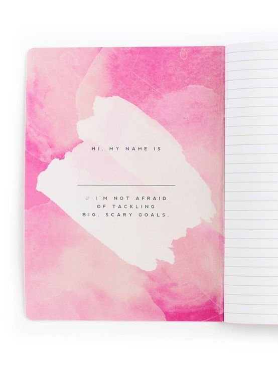 Hot Pink Notebook, BIG GOALS, Inspirational Notebook