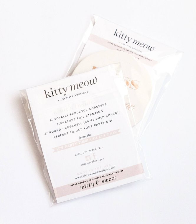 Press for Champagne - Foil Coaster Set, Champagne Gift
