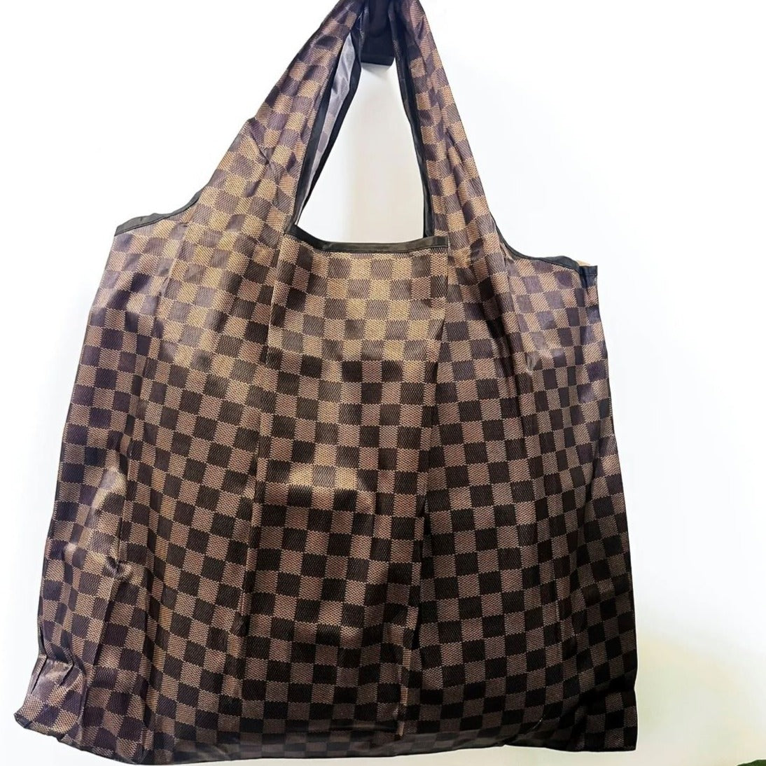 Tuck Away Chic Tote - Brown Patterned Tote Bag