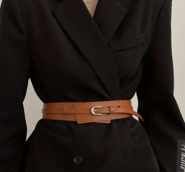 Vintage Coat Dress Belt for Women - Camel