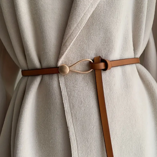 Vintage Knotted Belt for Women - Camel