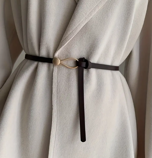 Vintage Knotted Belt for Women - Black