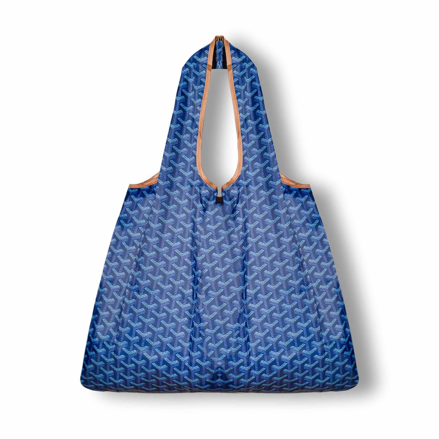 Somewhere In The Tropics Woven Tote In Royal Blue • Impressions