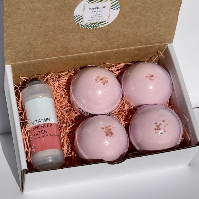Pure Drop Vitamin Floral Gift Set, Spa Kit,Wellness